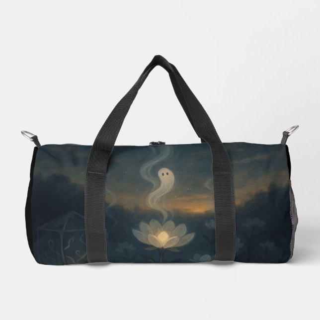 Flüstern der Blüte – Personalisierte gotische Blum Duffle Bag (Vorderseite)
