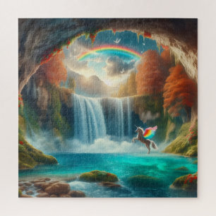 Flüstern der Fantasie: Unicorn's Kaskade im Herbst Puzzle