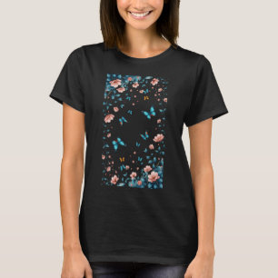 Flüstern der Flügel Mitternachtsblütenflug Schmett T-Shirt