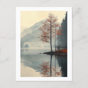 Flüstern der Herbstreflektion Postkarte