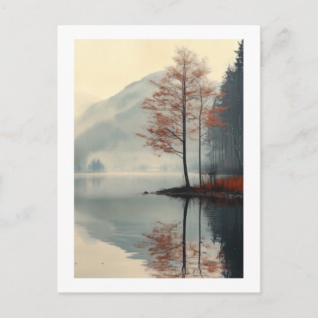 Flüstern der Herbstreflektion Postkarte (Vorderseite)