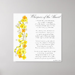 Flüstern der Herz-Leinwand Print Leinwanddruck