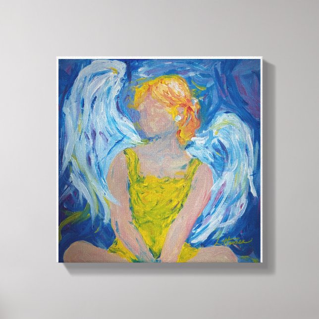 "Flüstern der Liebe" Angel Canvas Print Leinwanddruck (Vorderseite)