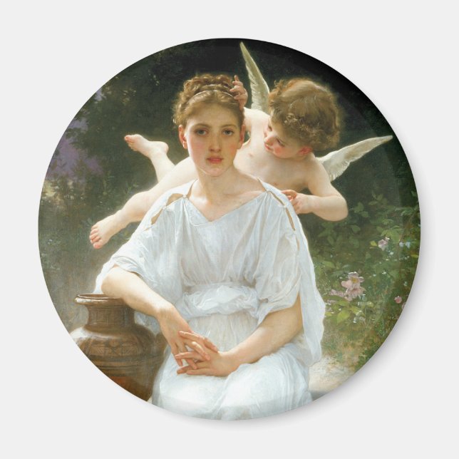 Flüstern der Liebe, Erste Reverie von Bouguereau Magnet (Vorne)