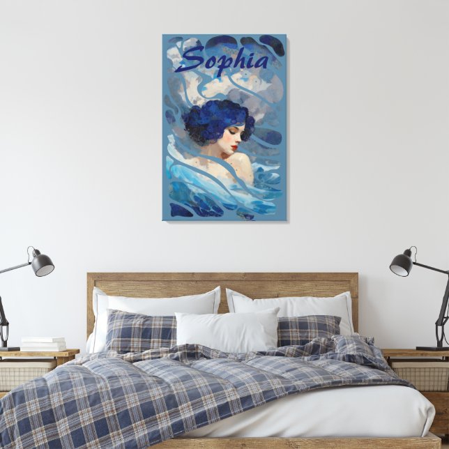 Flüstern der Meeresgöttin Leinwanddruck (Insitu (Schlafzimmer))