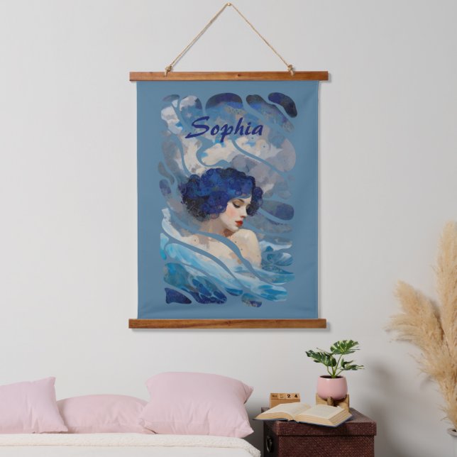 Flüstern der Meeresgöttin Wandteppich Mit Holzrahmen (Schlafzimmer)