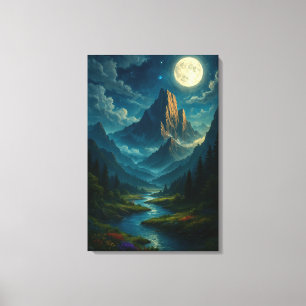 Flüstern der Mondlicht-Vale Canvas Print Leinwanddruck