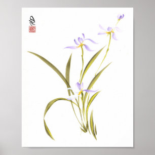 Flüstern der Morgenorchidee Poster