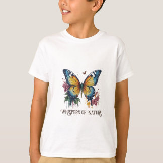 Flüstern der Natur: Aquarellbutterfliegen T-Shirt