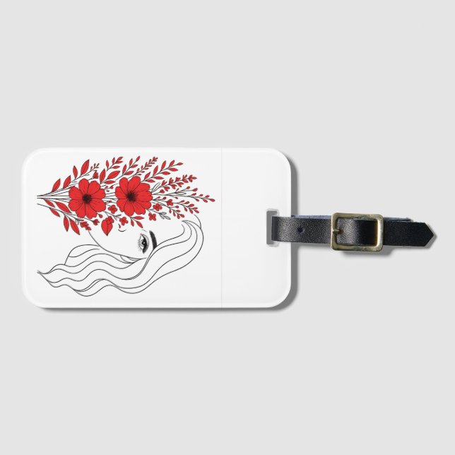 Flüstern der Natur - Weibliche Schönheit im Blut Gepäckanhänger (Vorderseite (Horizontal))