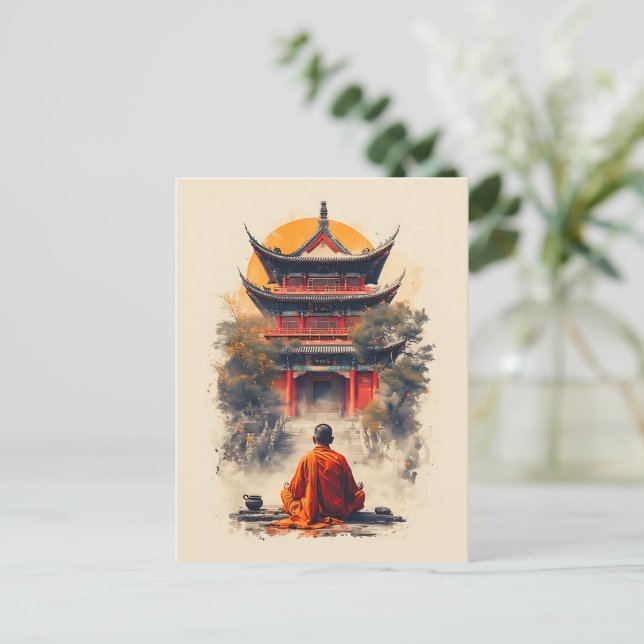 Flüstern der Pagode Postkarte (Stehend Vorderseite)