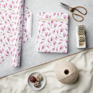 Flüstern der rosa Magnolie Geschenkpapier