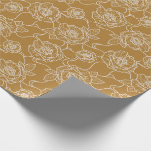 Flüstern der Rose, Elegante Linie Art Blumenmuster Geschenkpapier