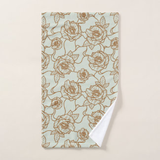 Flüstern der Rose, Elegante Linie Art Blumenmuster Handtuch