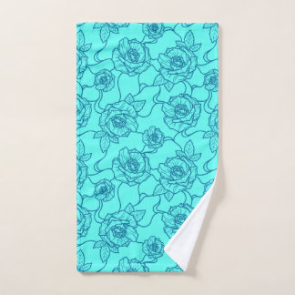 Flüstern der Rose, Elegante Linie Art Blumenmuster Handtuch