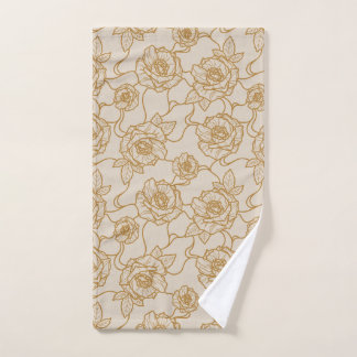 Flüstern der Rose, Elegante Linie Art Blumenmuster Handtuch