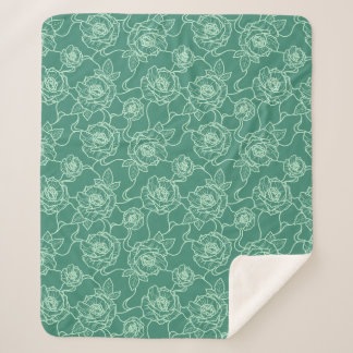 Flüstern der Rose, Elegante Linie Art Blumenmuster Sherpadecke