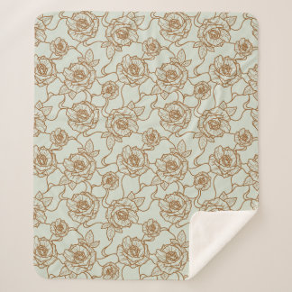 Flüstern der Rose, Elegante Linie Art Blumenmuster Sherpadecke