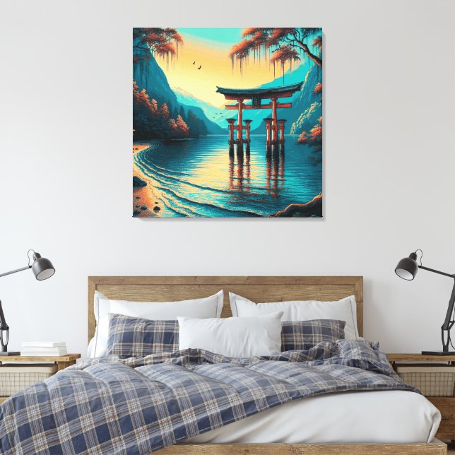 "Flüstern der Ruhe: Das Geistentor" Leinwanddruck (Insitu (Schlafzimmer))