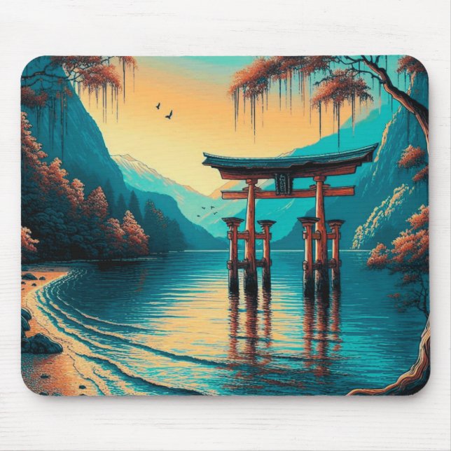 "Flüstern der Ruhe: Das Geistertor" Mousepad (Vorne)