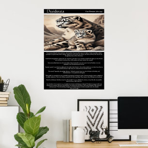 Flüstern der Wildnis: Desiderata Poster
