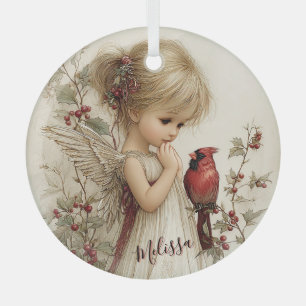 Flüstern der winterlichen Gnade Ornament Aus Glas