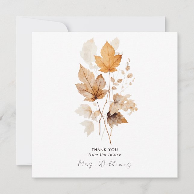 Flüstern des Fall Brautparty Square Danke (Vorderseite)