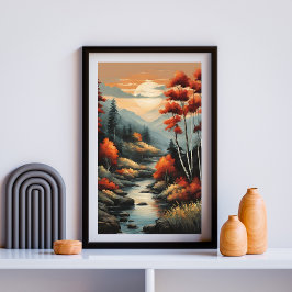 Flüstern des Herbststroms Poster