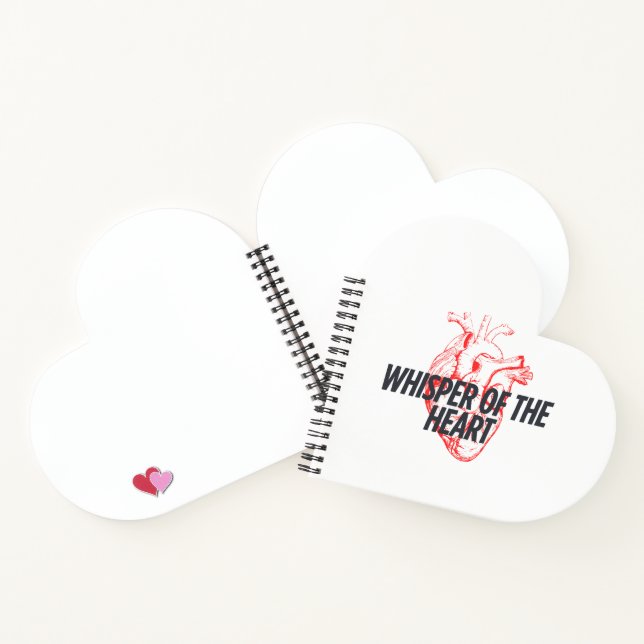 Flüstern des Herzens - Elegant Minimalistisch Notizbuch (Innenseite)