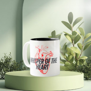 Flüstern des Herzens - Elegant Minimalistisch Zweifarbige Tasse