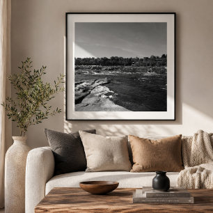 Flüstern des James River Schwarz und Weiß Fotodruck