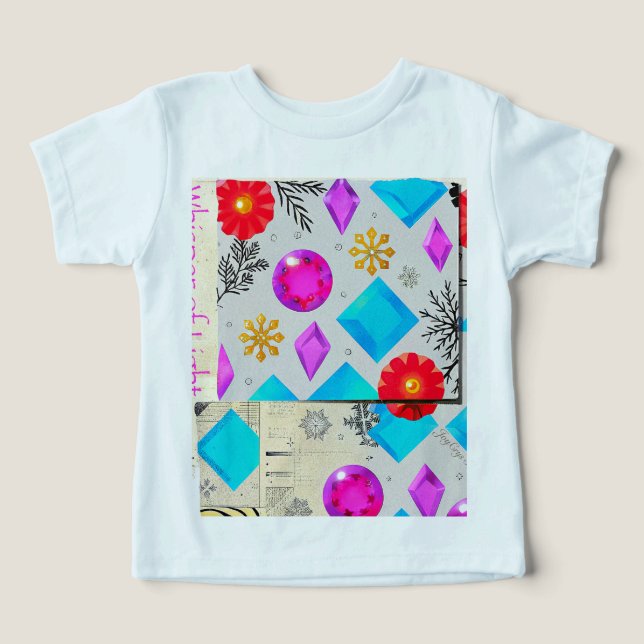 Flüstern des Lichts – T-Shirt mit Juwel-Edelstein- (Design Vorderseite)