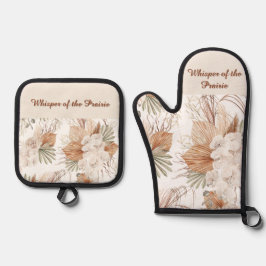 Flüstern des Prairie-Küchensets Ofenhandschuh & Topflappen-Set