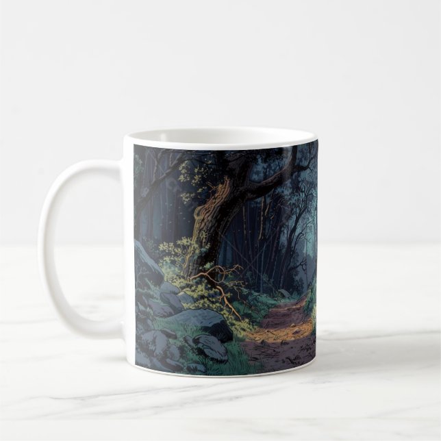 Flüstern des schweigenden Waldes Kaffeetasse (Links)