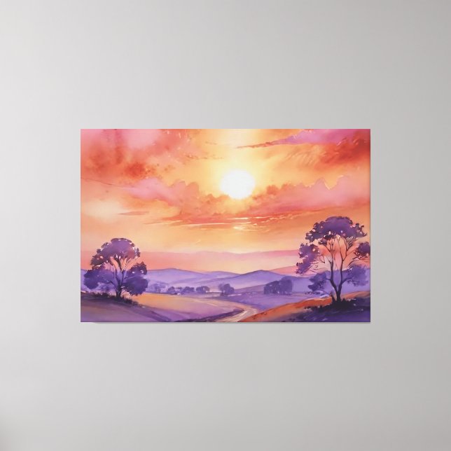 "Flüstern des Sonnenuntergangs" Leinwanddruck (Vorderseite)