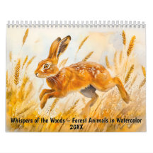 Flüstern des Waldes – Waldtiere in Aquarell