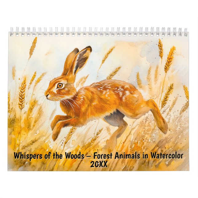 Flüstern des Waldes – Waldtiere in Aquarell Kalender (Titelbild)