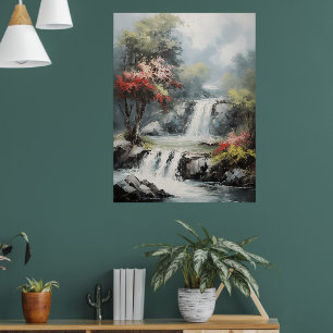 Flüstern des Wasserfall-Posters Poster