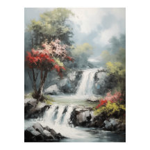 Flüstern des Wasserfall-Posters