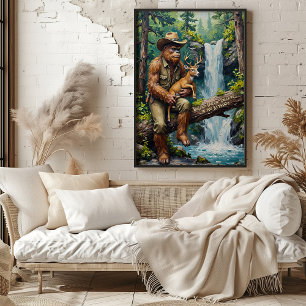 Flüstern des Wilden: Bigfoot und das vertrauensvol Poster