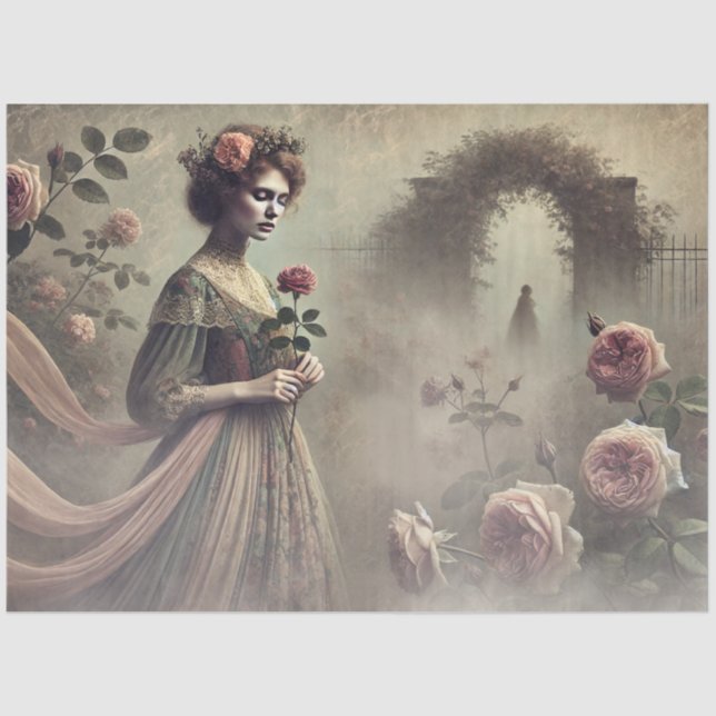 Flüstern durch die Rose Gate Seidenpapier (Vorderseite)