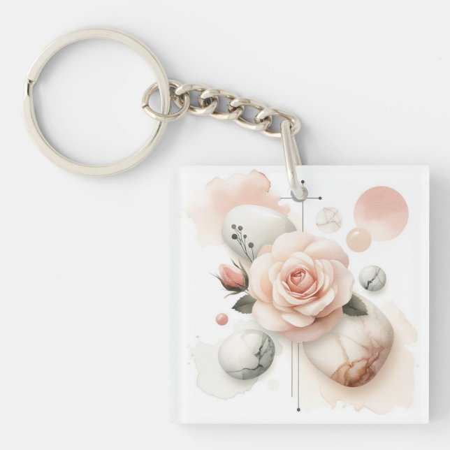 Flüstern einer Rose - Ein traumhaftes Wassersportz Schlüsselanhänger (Vorderseite)