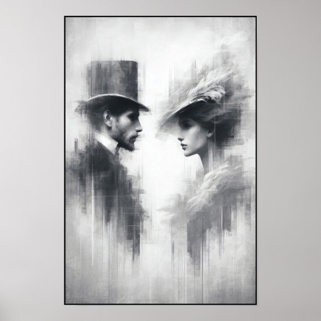 Flüstern einer vergessenen Ära Abstrakt Poster (Vorne)