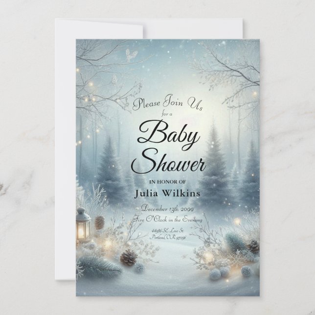 Flüstern einer Wintersonne Einladung (Vorderseite)