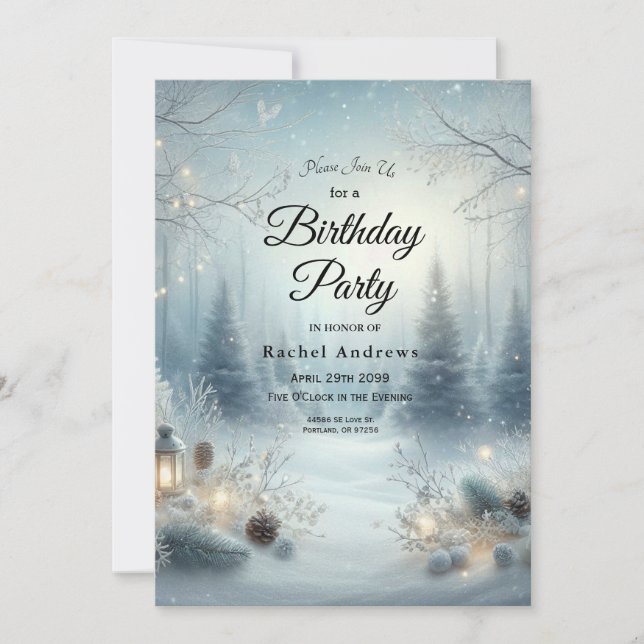 Flüstern einer Wintersonne Einladung (Vorderseite)