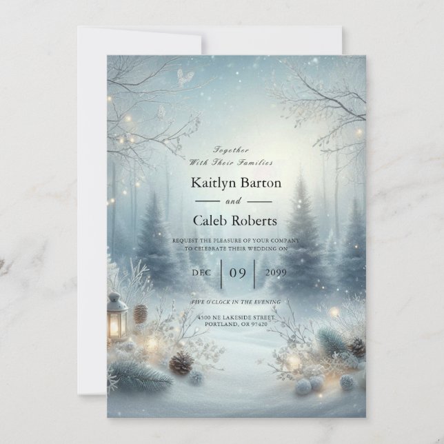 Flüstern einer Wintersonne Einladung (Vorderseite)