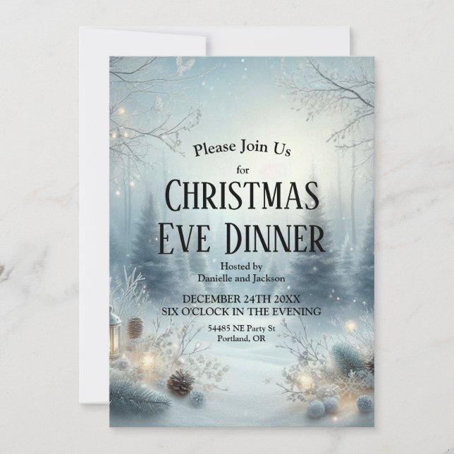 Flüstern einer Wintersonne Einladung (Vorderseite)