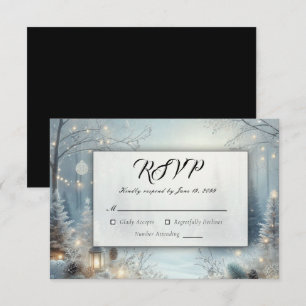 Flüstern einer Wintersonnenwende RSVP Karte