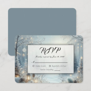 Flüstern einer Wintersonnenwende RSVP Karte