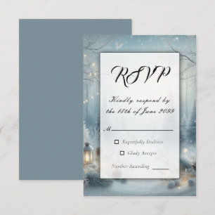 Flüstern einer Wintersonnenwende RSVP Karte